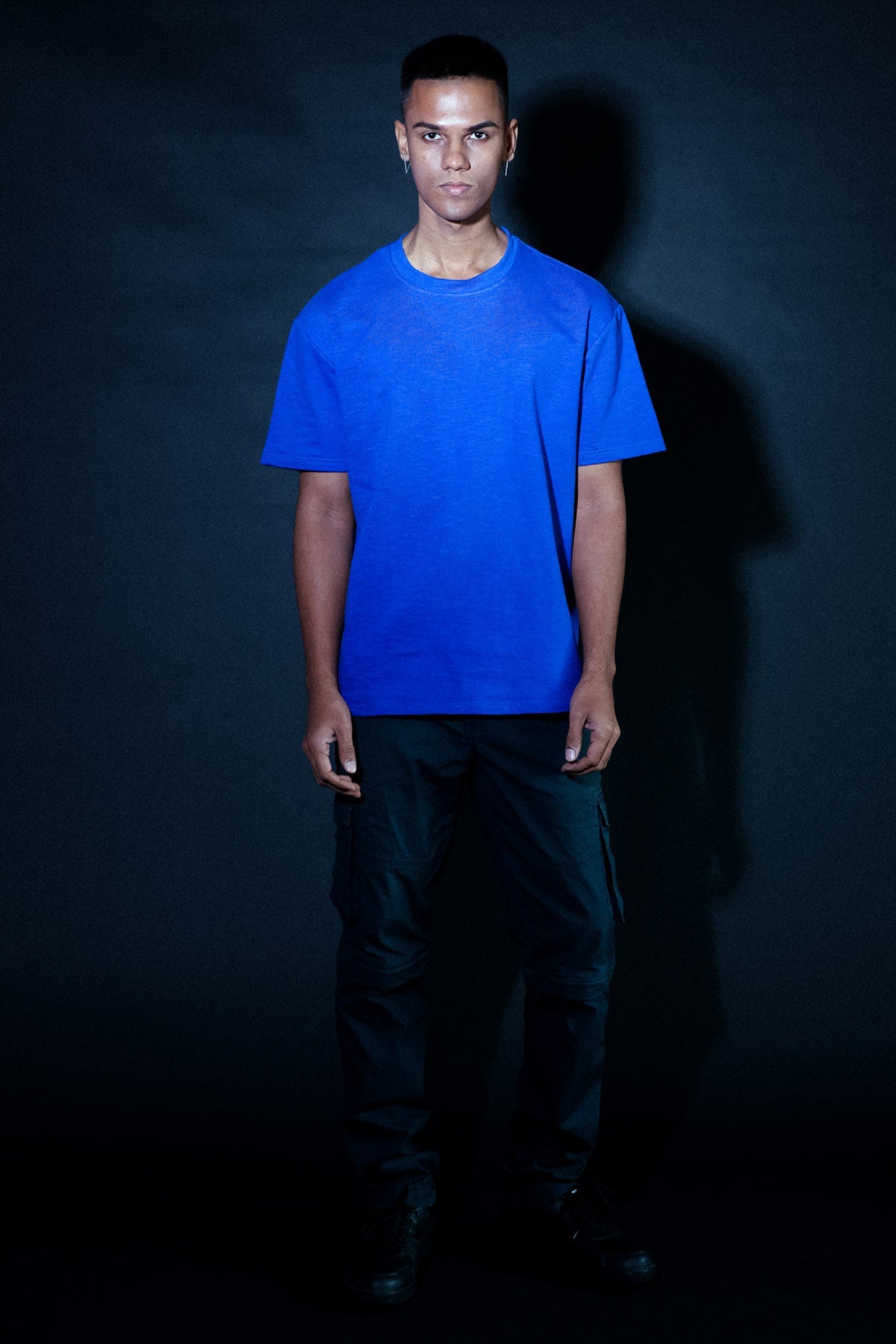 Buy Arya Giri Blue Text Embroidered T-Shirt